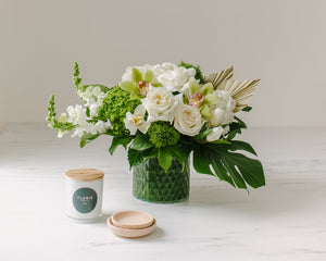 White & Green Signature Vase