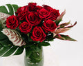 RED ROSES VASE ARRANGEMENT