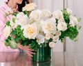 SIGNATURE WHITE & GREEN VASE