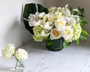 White & Green Grandiose Vase